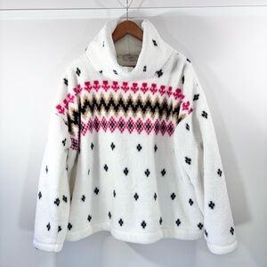 Loft fleece turtleneck sweatshirt